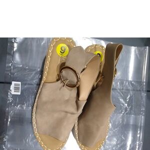 Catherine Malandrino Cirkly Wedges Shoes Womens Size 9 Tan Brown